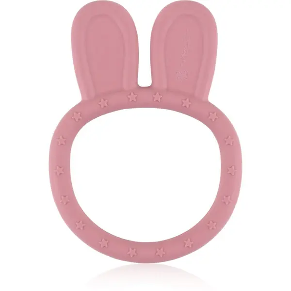 Petite&Mars Petite&Mars Silicone teether Bunny 0m+ гризалка Dusty Rose 1 бр.