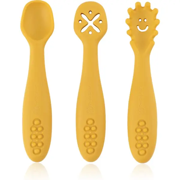 Petite&Mars Petite&Mars Take&Match 6m+ лъжичка за деца Intense Ochre 3 бр.