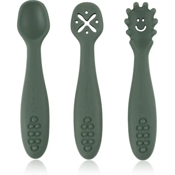 Petite&Mars Petite&Mars Take&Match 6m+ лъжичка за деца Misty Green 3 бр.