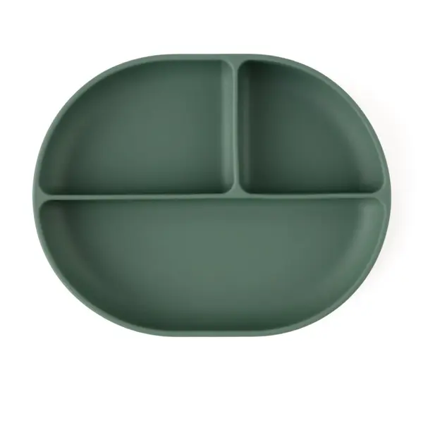 Petite&Mars Petite&Mars Take&Match 6m+ разделена чиния с вендуза Misty Green 1 бр.