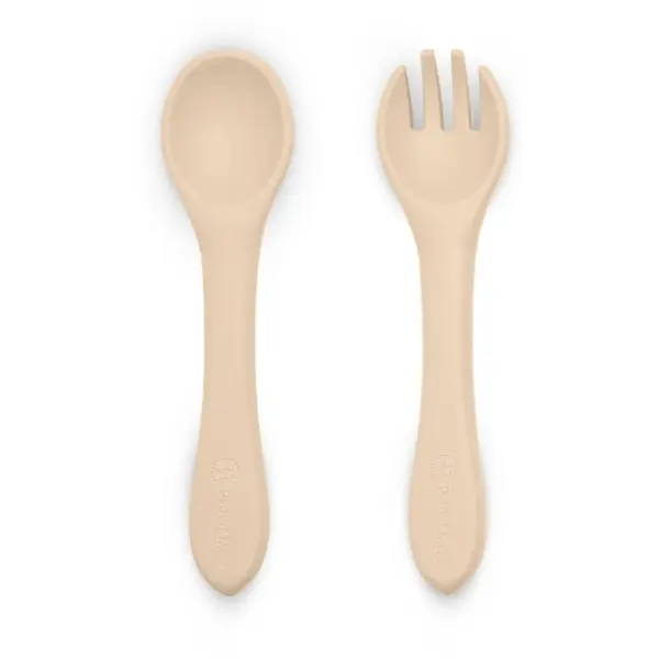 Petite&Mars Petite&Mars Take&Match Silicone Cutlery прибор Desert Sand 6 m+ 2 бр.