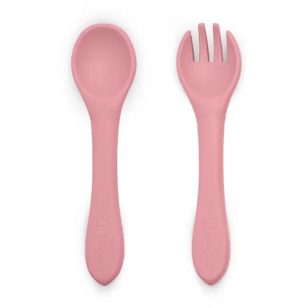 Petite&Mars Petite&Mars Take&Match Silicone Cutlery прибор Dusty Rose 6 m+ 2 бр.