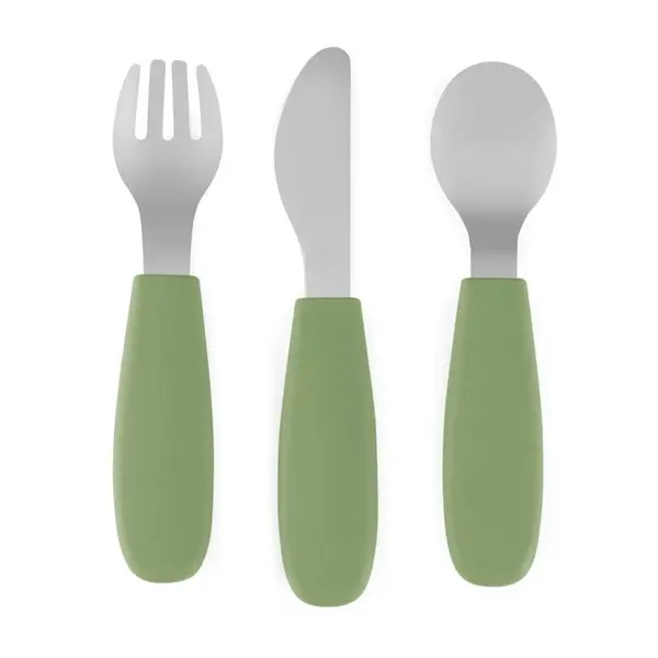 Petite&Mars Petite&Mars Take&Match Stainless Steel Cutlery Set прибор за деца Sweet Pea 12m+ 3 бр.