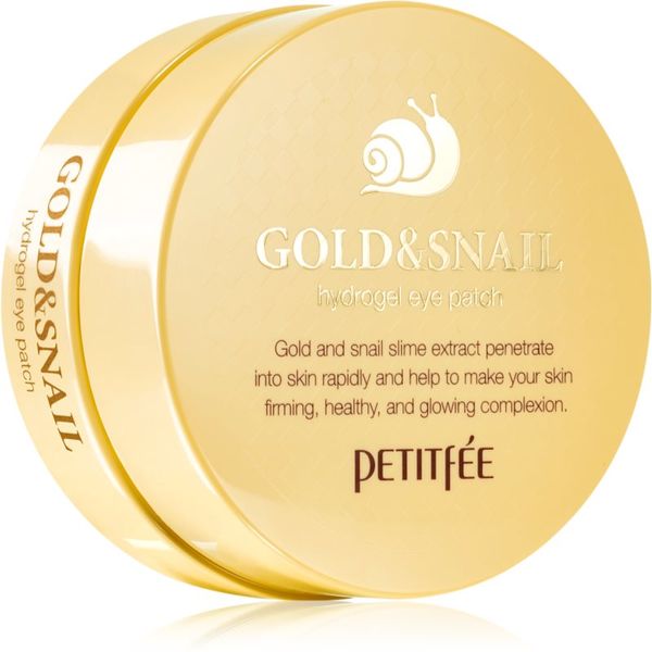 Petitfée Petitfée Gold & Snail хидрогелова маска за зоната около очите с екстракт от охлюв 60 бр.