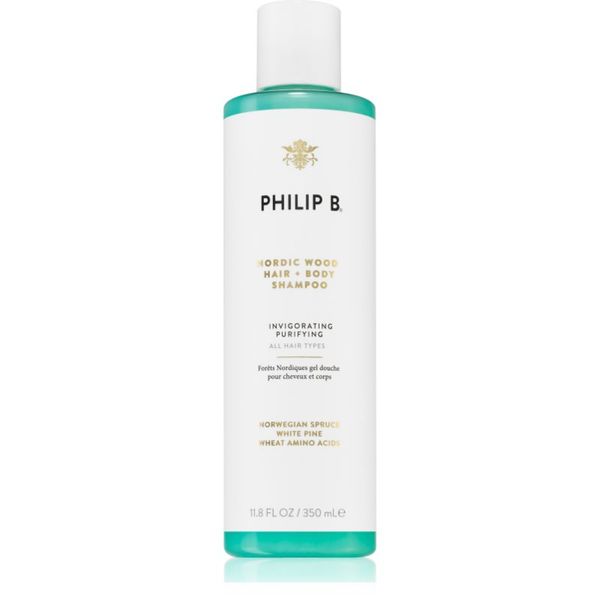 Philip B. Philip B. White Label Nordic Wood почистващ шампоан за тяло и коса 350 мл.