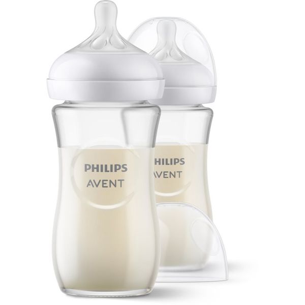 Philips Avent Philips Avent Natural Response Pure Glass бебешко шише 1 m+ 2x240 мл.