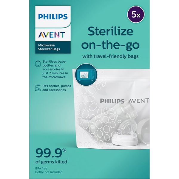 Philips Avent Philips Avent Sterilize on-the-go пликчета за стерилизиране за микровълнова фурна 5 бр.