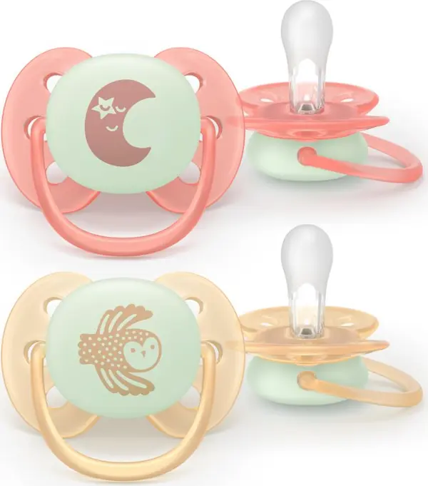 Philips Avent Philips Avent Ultrasoft Night SCF094/02 0-6m биберон Neutral 2 бр.