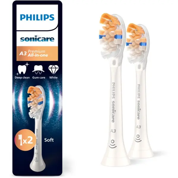 Philips Philips Sonicare Premium All-in-One HX9092/87 резервни глави за четка за зъби White 2 бр.