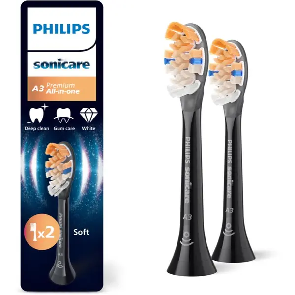 Philips Philips Sonicare Premium All-in-One HX9092/88 резервни глави за четка за зъби Black 2 бр.