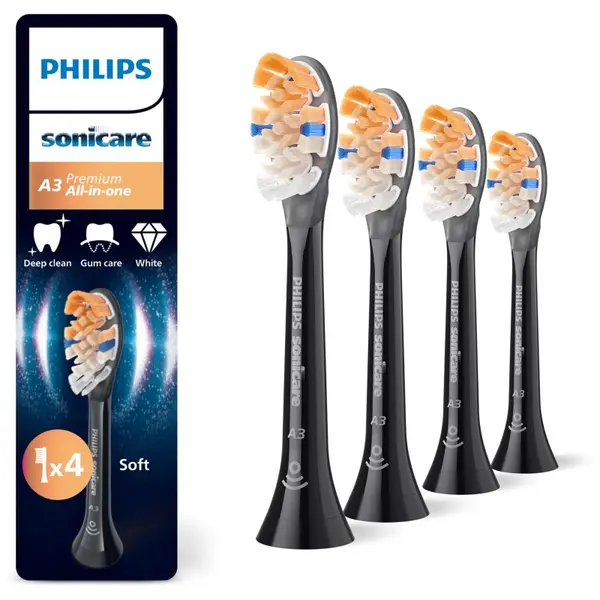 Philips Philips Sonicare Premium All-in-One HX9094/88 резервни глави за четка за зъби Black 4 бр.