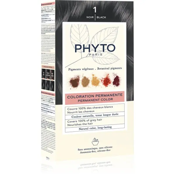 Phyto Phyto Color боя за коса без амоняк цвят 1 Noir 1 бр.