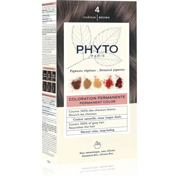 Phyto Phyto Color боя за коса без амоняк цвят 4 Brown 1 бр.