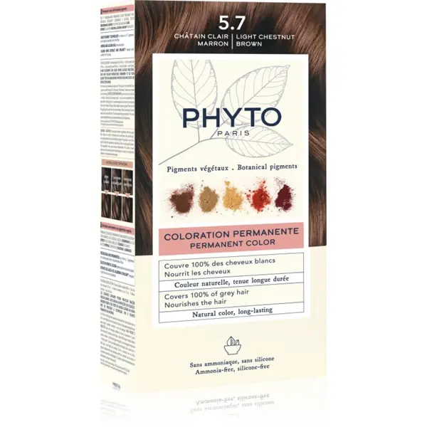 Phyto Phyto Color боя за коса без амоняк цвят 5.7 Light Chestnut Brown 1 бр.