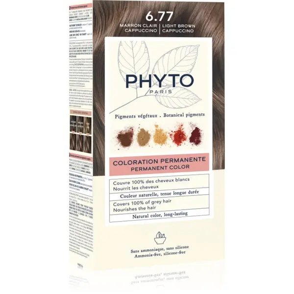 Phyto Phyto Color боя за коса без амоняк цвят 6.77 Light Brown Capuccino 1 бр.