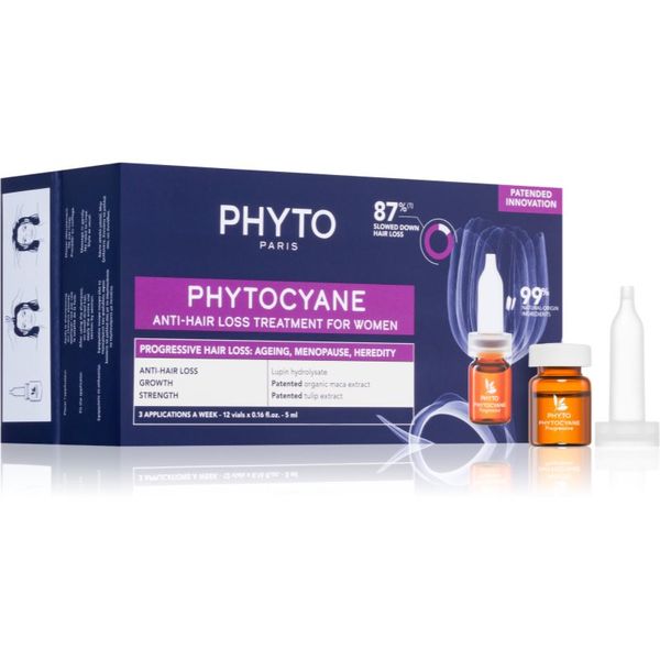 Phyto Phyto Phytocyane Anti-Hair Loss Treatment For Women целенасочена грижа против косопад за жени 12x5 мл.