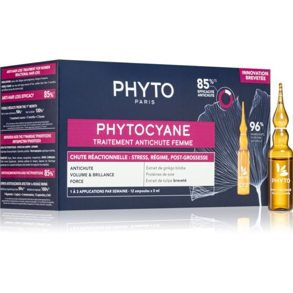 Phyto Phyto Phytocyane Women Treatment грижа за растеж на косата против косопад 12x5 мл.