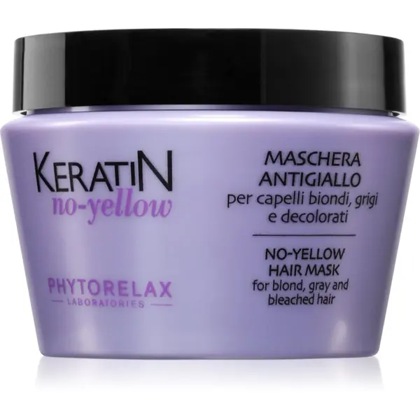 Phytorelax Laboratories Phytorelax Laboratories Keratin No-Yellow маска против жълти оттенъци за руса и сива коса 250 мл.