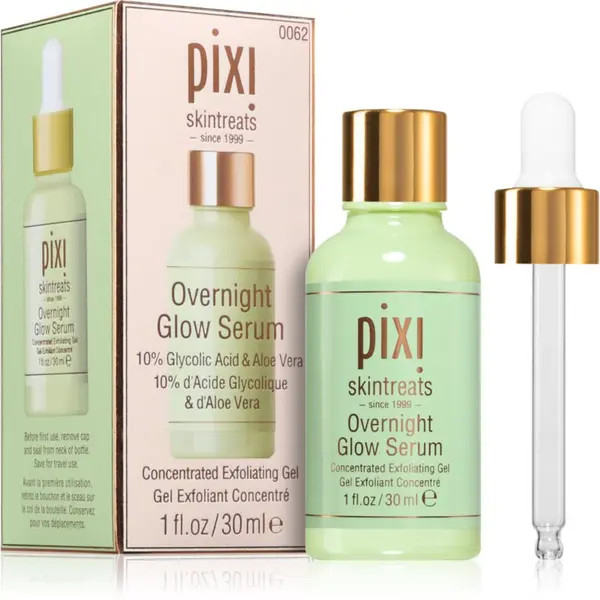 Pixi Pixi Overnight Glow Serum нощен серум за лице с гликолова киселина 30 мл.