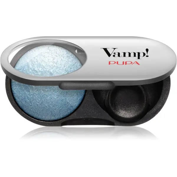 PUPA Milano PUPA Milano Vamp! Radiant Baked Eyeshadow дълготрайни сенки за очи с блясък цвят 306 Bon-Ton Blue - WET & DRY 1 гр.