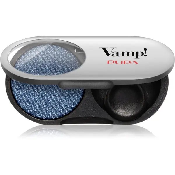 PUPA Milano PUPA Milano Vamp! Radiant Baked Eyeshadow дълготрайни сенки за очи с блясък цвят 307 Denim Blue - METALLIC 1 гр.