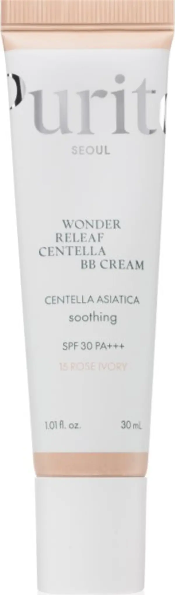 Purito Purito Wonder Releaf Centella BB Cream oсвежаващ BB крем с успокояващ ефект цвят 15 Rose Ivory 30 мл.