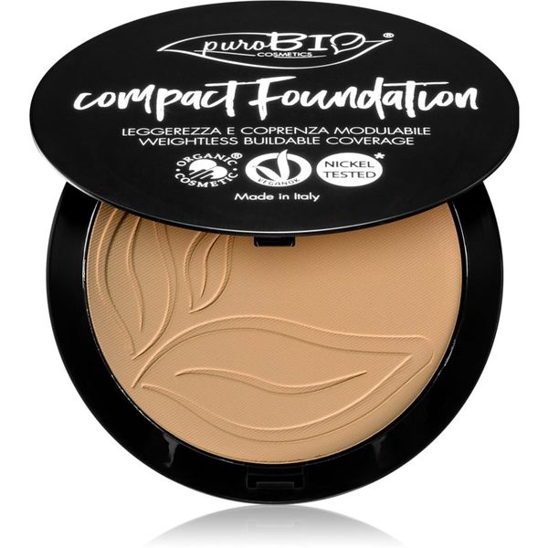 puroBIO Cosmetics puroBIO Cosmetics Compact Foundation компактна пудра SPF 10 цвят 03 9 гр.