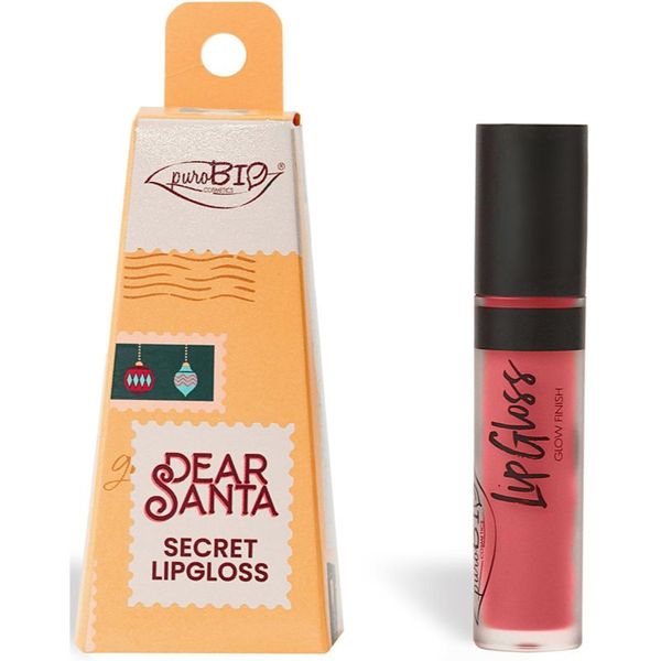 puroBIO Cosmetics puroBIO Cosmetics Dear Santa SECRET дълготраен гланц за устни в подаръчна опаковка цвят 044 4.4 мл.