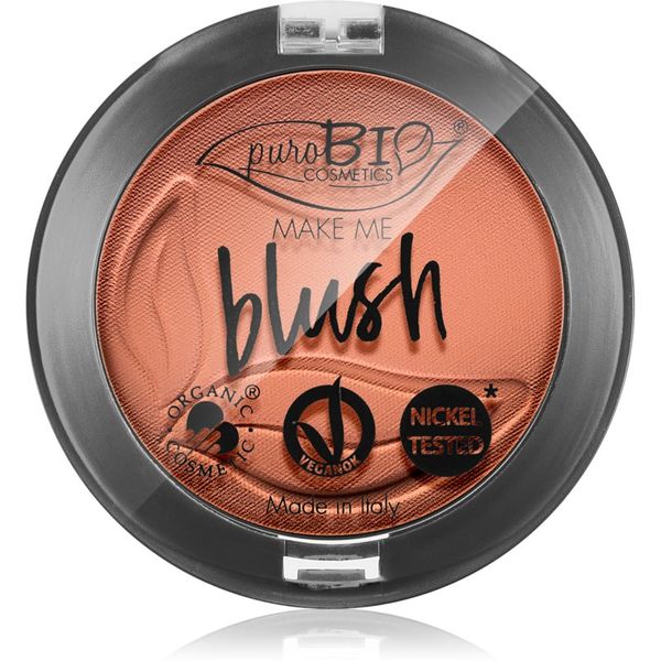 puroBIO Cosmetics puroBIO Cosmetics Long-lasting Blush дълготраен руж цвят 02 Matte Coral Pink 5,2 гр.