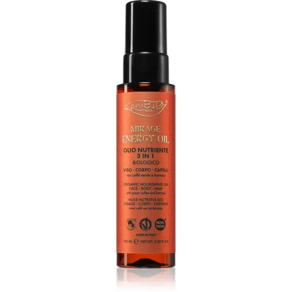 puroBIO Cosmetics puroBIO Cosmetics Mirage Energy Oil мултифункционално масло за лице, тяло и коса 100 мл.