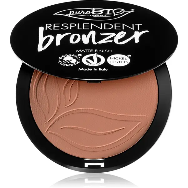 puroBIO Cosmetics puroBIO Cosmetics Resplendent бронзант с матиращ ефект цвят 03 Beige Brown 9 гр.