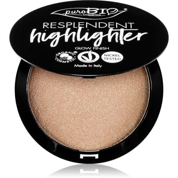 puroBIO Cosmetics puroBIO Cosmetics Resplendent Highlighter кремообразен озарител цвят 01 Sparkling Wine 9 гр.