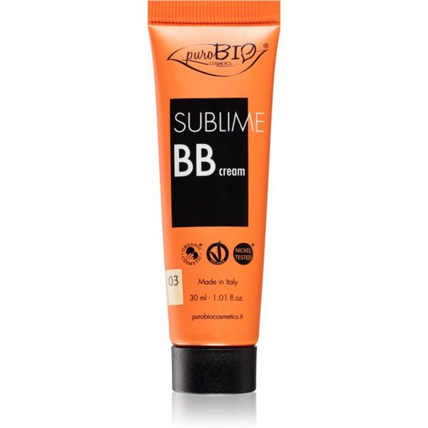 puroBIO Cosmetics puroBIO Cosmetics Sublime BB Cream хидратиращ BB крем цвят 03 30 мл.