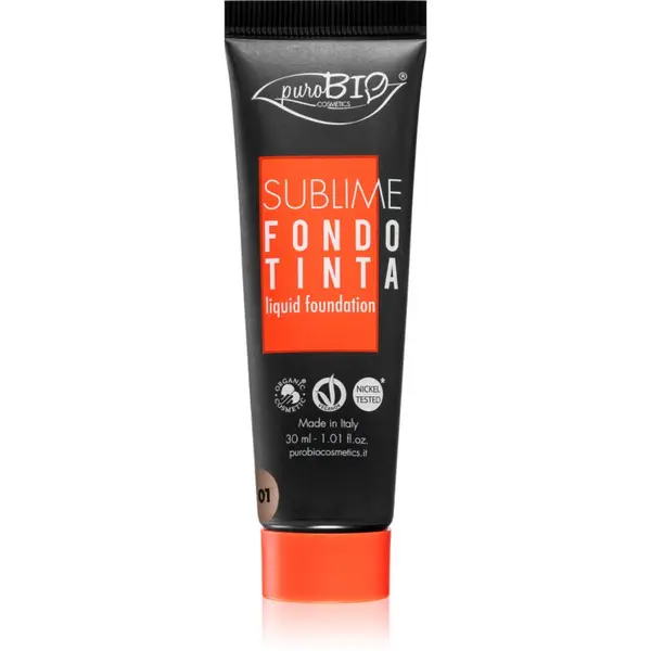 puroBIO Cosmetics puroBIO Cosmetics Sublime течен фон дьо тен цвят 01 30 мл.