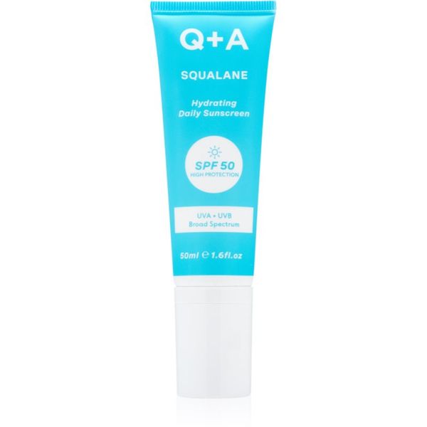Q+A Q+A Squalane защитен крем за лице SPF 50 50 мл.