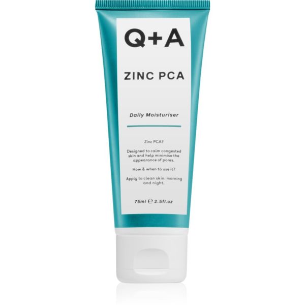 Q+A Q+A Zinc PCA стягащ крем за кожа за изглаждане на кожата и минимизиране на порите 75 мл.