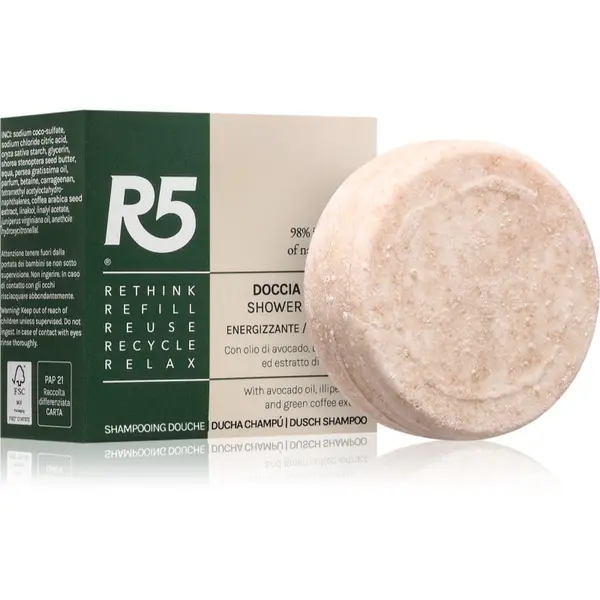 R5 R5 Energizing Твърд шампоан за тяло и коса 70 гр.