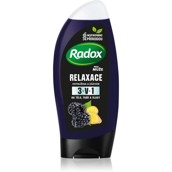 Radox Radox Men Feel Wild душ гел за лице, тяло и коса за мъже Blackberry & Ginger 225 мл.