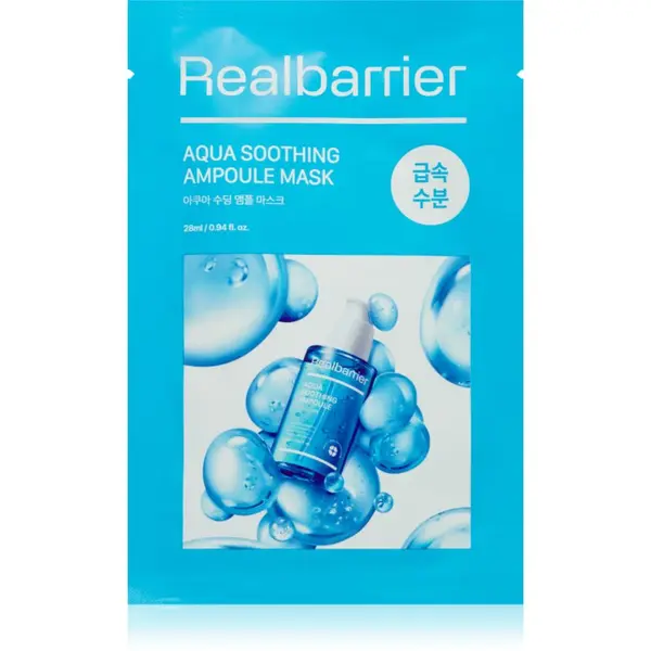 Real Barrier Real Barrier Aqua Soothing Ampoule Mask успокояваща платнена маска 28 мл.