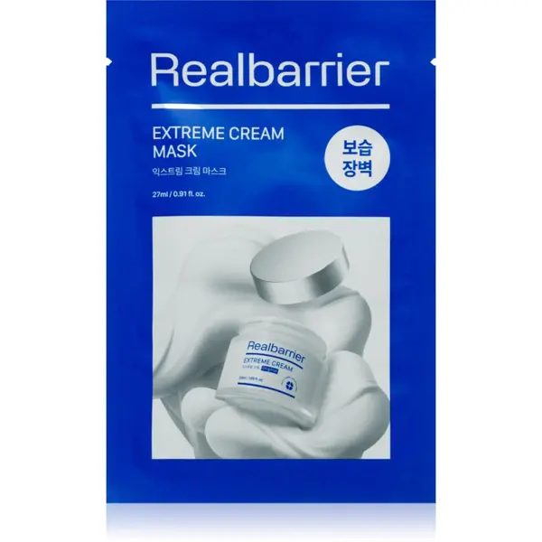 Real Barrier Real Barrier Extreme Cream Mask успокояваща платнена маска за интензивна хидратация 27 мл.