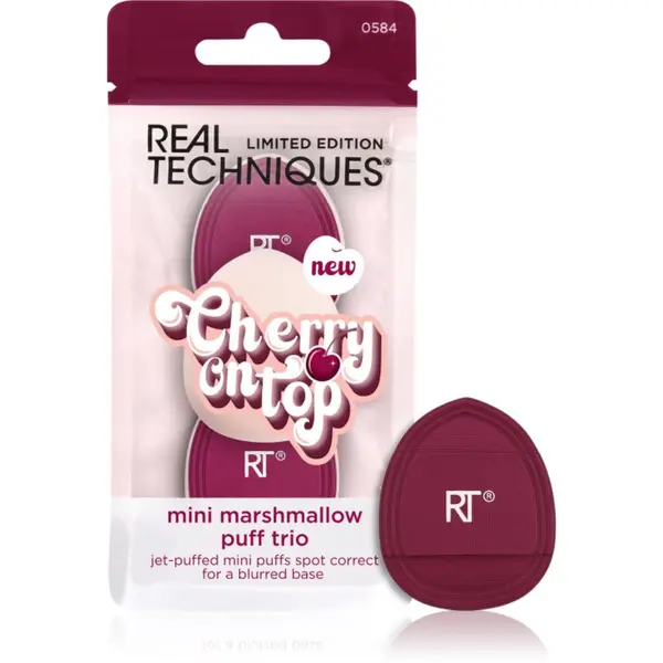 Real Techniques Real Techniques Cherry On Top Mini Marshmallow Puff Trio гъба за фон дьо тен