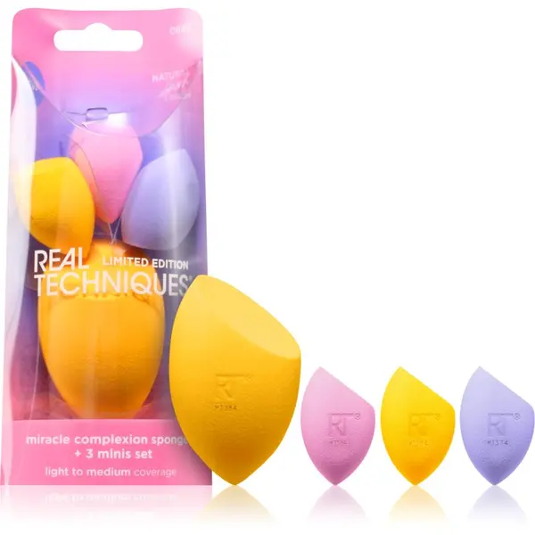 Real Techniques Real Techniques Miracle Complexion Sponge +3 minis set гъба за фон дьо тен