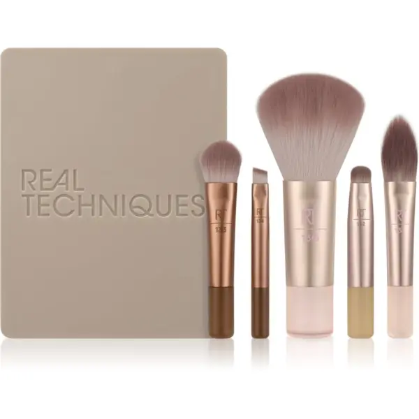 Real Techniques Real Techniques New Nudes On The Glow Mini Brush Kit комплект четки на път 6 бр.
