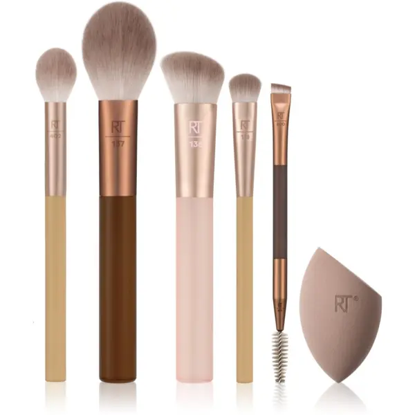 Real Techniques Real Techniques New Nudes Soft-Focus Face Set комплект четки