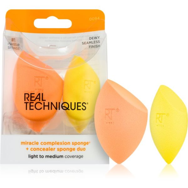 Real Techniques Real Techniques Sponge+ Miracle Complexion & Concealer гъба за фон дьо тен 2 бр. 1 бр.