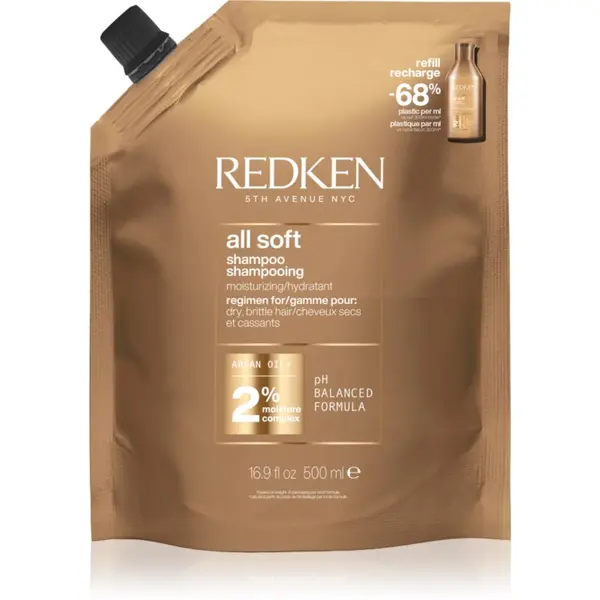 Redken Redken All Soft подхранващ шампоан за суха и крехка 500 мл.