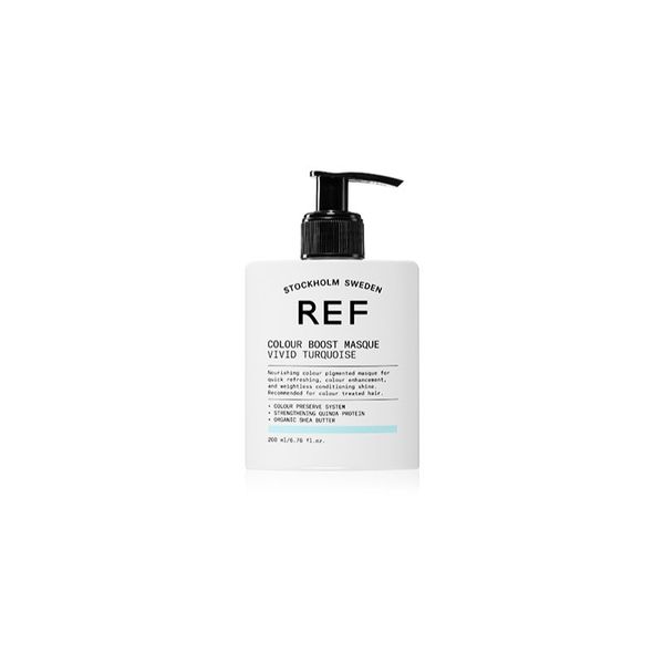 REF REF Colour Boost Masque нежна подхранваща маска без перманентни цветови пигменти VIVID TURQUOISE 200 мл.