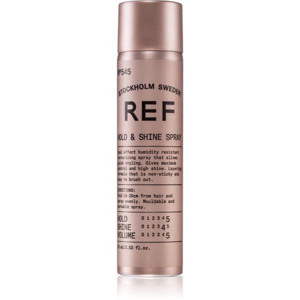 REF REF Hold & Shine Spray N°545 лак за коса с блясък 75 мл.