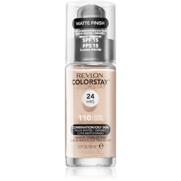 Revlon Cosmetics Revlon Cosmetics ColorStay™ дълготраен матиращ фон дьо тен за смесена и мазна кожа цвят 110 Ivory 30 мл.