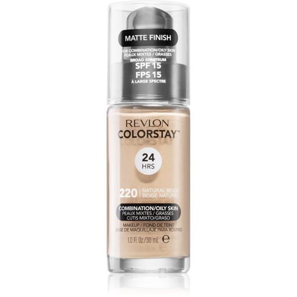 Revlon Cosmetics Revlon Cosmetics ColorStay™ дълготраен матиращ фон дьо тен за смесена и мазна кожа цвят 220 Natural Beige 30 мл.